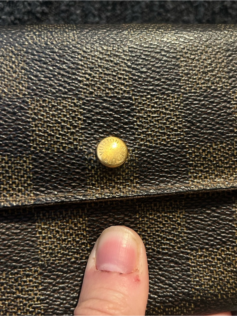 Authentic Louis Vuitton Sarah Damier Ebene Wallet with Gold Chain With COA - Picture 3 of 12
